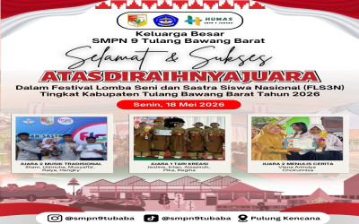 Siswa SMPN 9 Tulang Bawang Barat Raih Prestasi Gemilang pada FLS3N Tingkat Kabupaten Tahun 2026